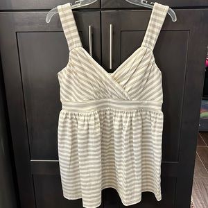 Michael Michael Kors Ladies Summer Top. Size L. Khaki and white stripes.
